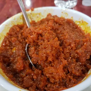 Carrot pudding ... sugary/syrup. Skip this.