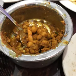 Chana masala full of turmeric