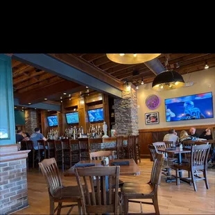 Bar area and main dining room.