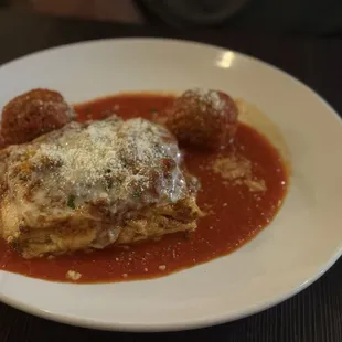 Lasagna...add meatballs