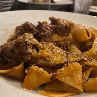 Short rib pasta with homemade pappardelle.