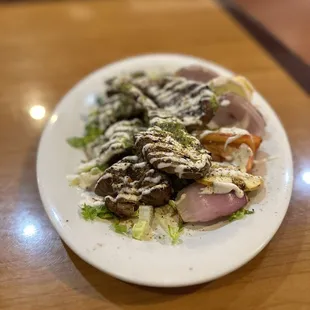 Rib Eye a la Carte, Lamb Chop a la Carte and Veggie a la Carte