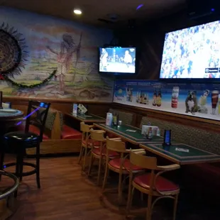 BIG SCREEN TV'S!!!!!! Need we say more? Surround sound for the big match!