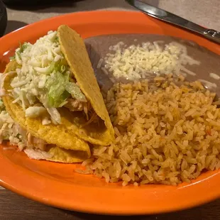 Tacos beans and rice