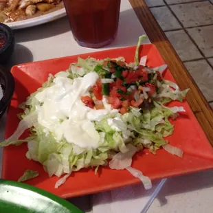 a plate of mexican food