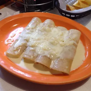 a plate of burritos
