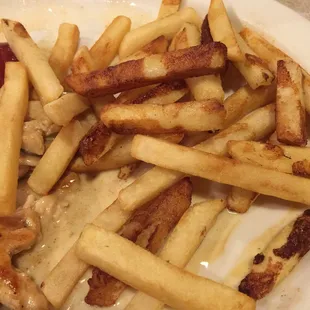 My half cooked fries they took off my plate and threw back into the fryer. I'm not even kidding!  This is post refrying