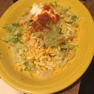 Chicken tostada deluxe