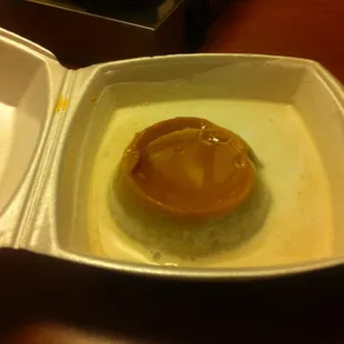 Flan is supposed to be creamy, not chewy.