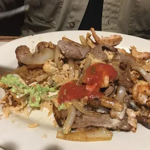 a plate of food on a table