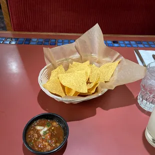 Chips and salsa for a starter