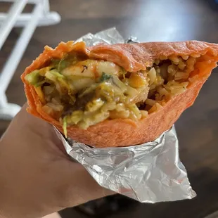 Shrimp burrito! So tasty!