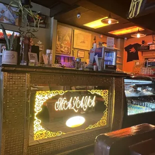 the interior of the restaurant