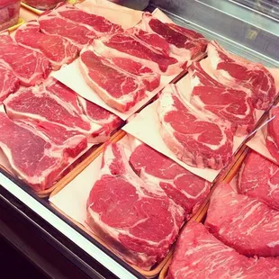 a variety of cuts of meat