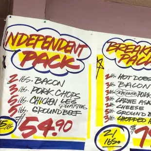 a menu for a restaurant