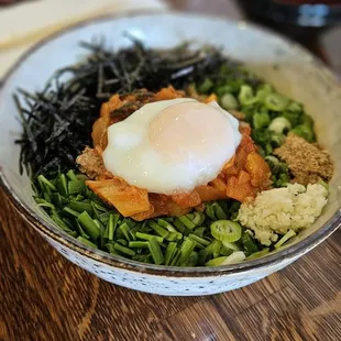 Kimchi Mazemen - Kimchi gives this version a  unique flavor. My wife loves it.