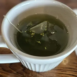 Green Tea - loose leaf. Scent was good.