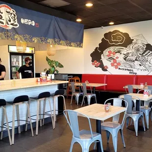 the interior of a restaurant