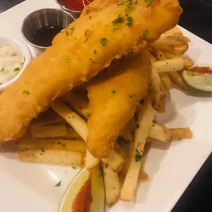 fish and chips, fish, food, seafood
