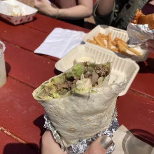 Steak burrito