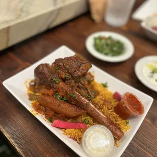 6-Hour Lamb Shank Plate.