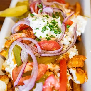 Street Fries w/ Halloumi Cheese ($13)