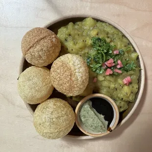 Potato curry poori.