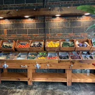 a variety of fruits and vegetables