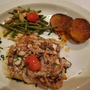 Codfish and sides. Delicious.