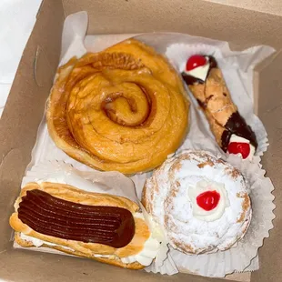 a variety of pastries