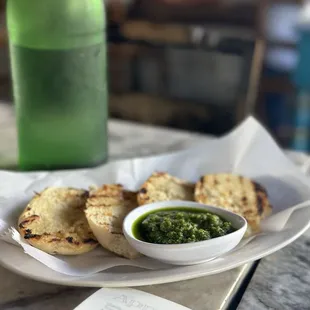 Bread with pesto