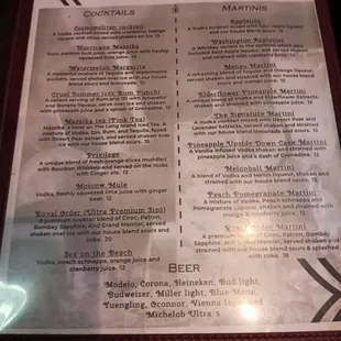 the menu