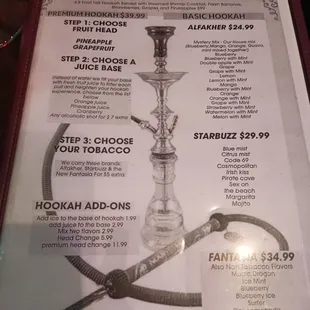 the menu