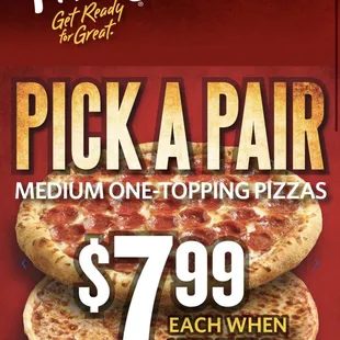 Special Offer on Medium Pizzas