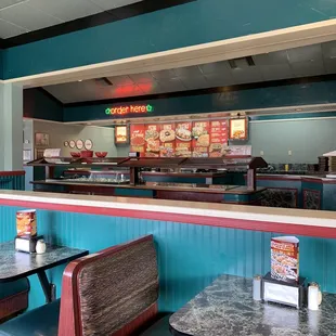 the interior of the restaurant