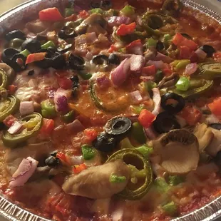 Crustless Pizza (veggie)