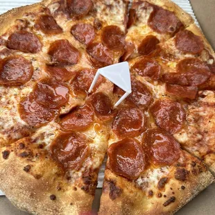 Medium pepperonibuster lil greasy dab it with a napkin haha