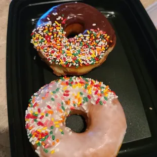 Pink and chocolate sprinkle