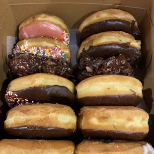 A dozen assorted donuts
