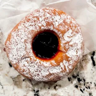 Raspberry Filled Powdered Sugar Coated