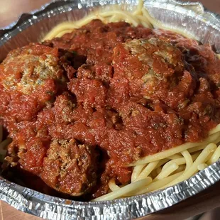 spaghetti and meatballs
