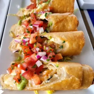 Shrimp and crab flautas - these are large portions even for happy hour.
