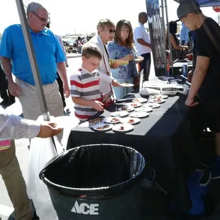 Taste testing at Southern Hills Baptist Church for Men's Conference