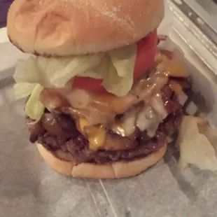 Like cmon 1/2 off burgers 150 beers during happy hour seriously look at this monster lol