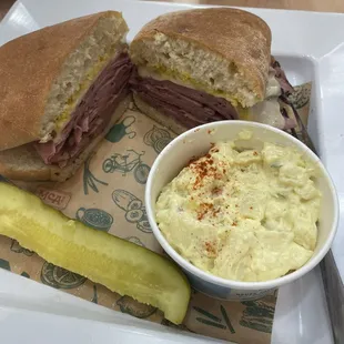 New Yorker with all Pastrami on Ciabatta