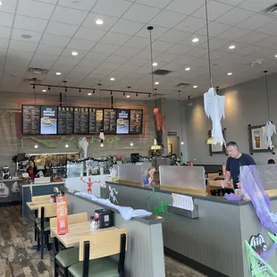 the interior of a restaurant