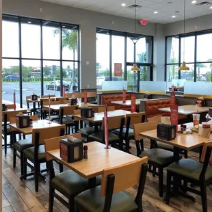 a view of the dining area