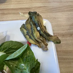 This was the avocado that was served on my salad.