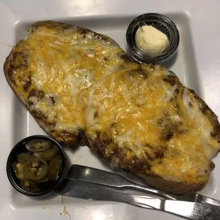 HUGE chili cheese baked potato.