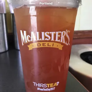 Always enjoying the Peach Tea! Also don't forget on 6/29 for free TeaDay2017